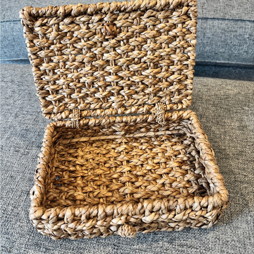 McGee & Co Corinne Woven Box with Leather Clasp - Picture 2 of 4